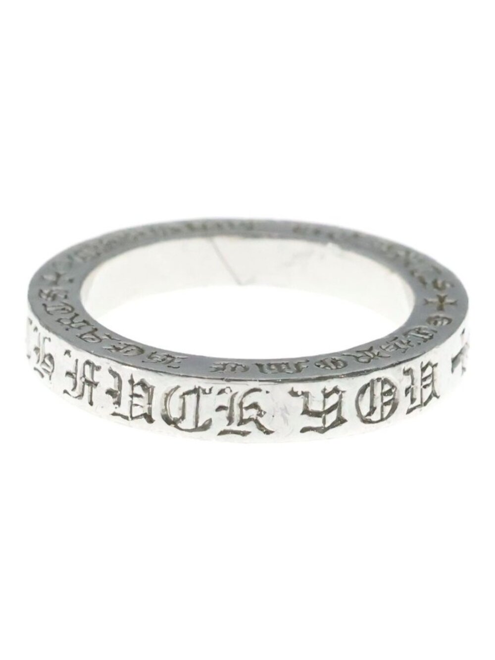 Chrome Hearts Spacer Fck You Ring White Gold